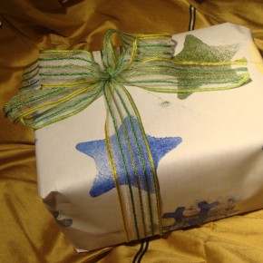 Handmade Christmas wrapping paper