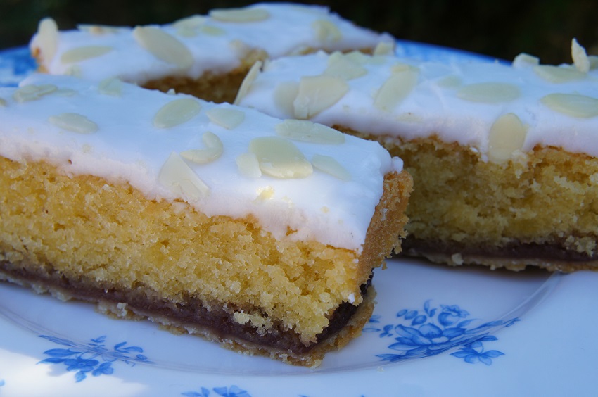Iced Bakewell Slices